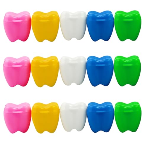 XPEX 15 Stück Milchzahndose Mädchen,Zahndose milchzähne,Zahnbox Dose zur Aufbewahrung von Milchzähnen,milchzahnbox,Baby Milchzähne Box als Geschenk zum Geburtstag oder Taufe