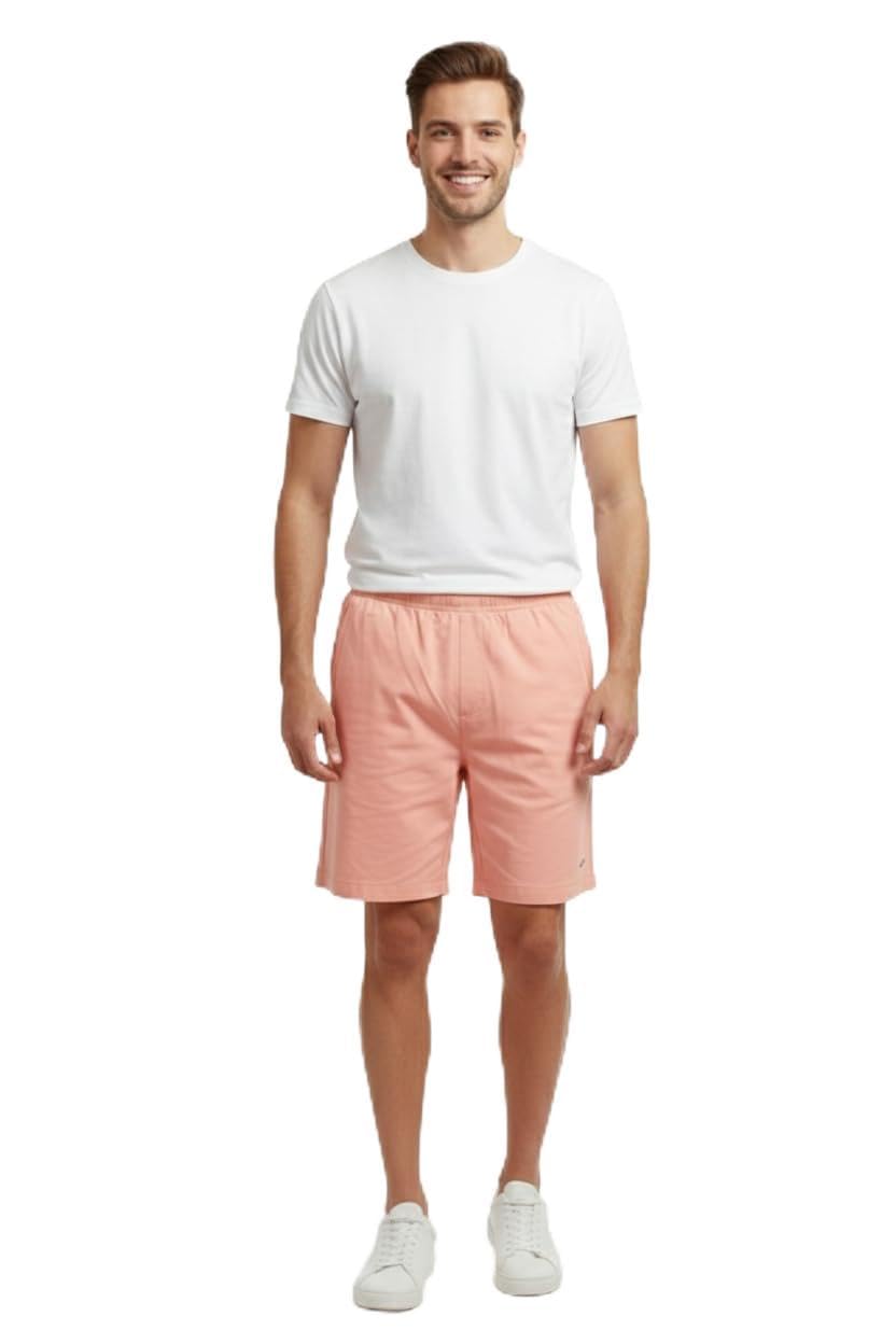 Men's Bermuda Cotton Blend Athleisure Shorts | Knee Length | Drawstring Waist | Casual & Gym Wear