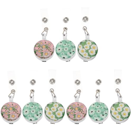 Clips de badge rotatifs avec boucles d'identification pour personnel lot de 9 pièces
