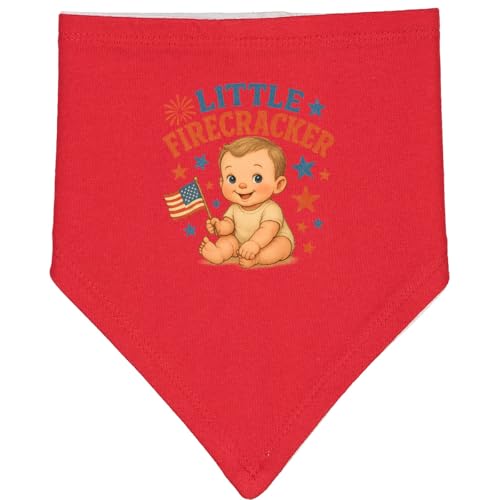 inktastic Little Firecracker 4th Of July Baby Outfit Baby Bandana Bib