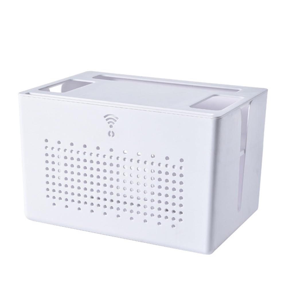 Boîte de rangement de bureau blanche pour libérer l'espace du salon