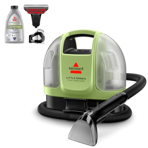 BISSELL Little Green Mini Cordless Portable Carpet and Upholstery Deep Cleaner, Car/Auto Detailer...
