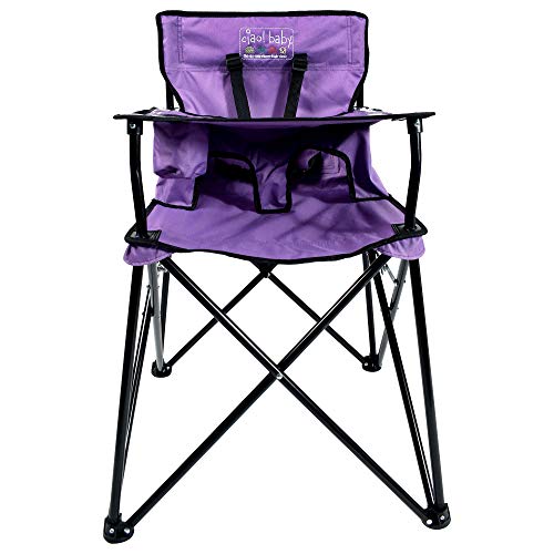 Image of ciao! baby Portable High Chair, for Travel and Camping, Purple