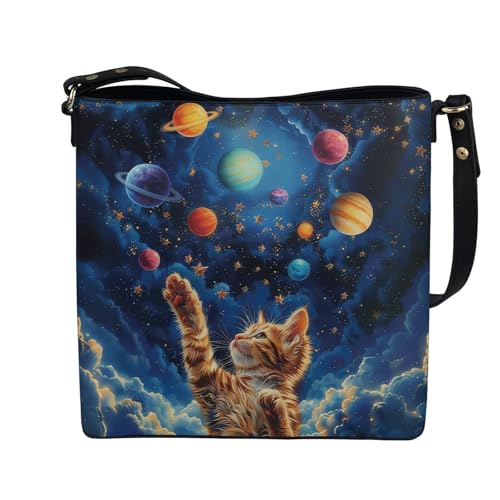 Image of HUGS IDEA Boho Bags for Women Leather Handbag Shoulder Bucket Crossbody Purse