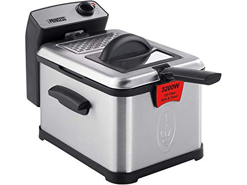 Princess Friggitrice Superior 183001, 3200 W, Acciaio Inossidabile 18/8