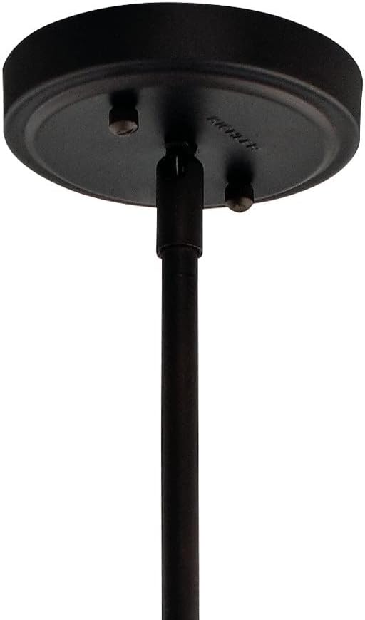 Kichler Everly 1-Light Pendant Light Fixture with Clear Seeded Glass Bell Shade in Black, Kitchen Island Hanging Light for Dining Room and Bedroom (13.75" x 19.75"), 42046BK