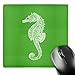 Price comparison product image 3dRose mp_164958_1 8" x 8" Green Seahorse Print. Sea Horse. Ocean Marine Beach Aquarium Aquatic Mouse Pad