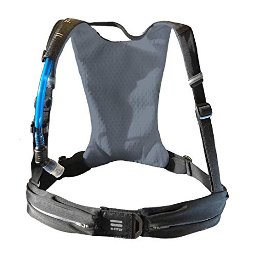 Fitly Mochilas de Running Minimalista (Sub90 Negro, XS-S)