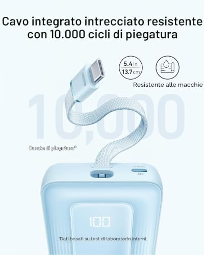 Anker Power Bank 10000mAh 30W, Caricabatterie Portatile...