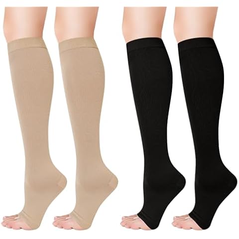 umorismo Toeless Flight Compression Socks Cover
