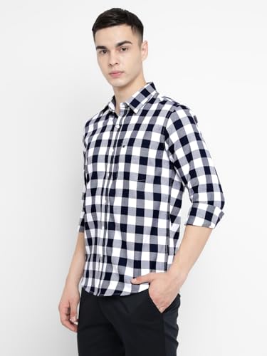 Image of Allen Cooper Checks Shirts for Men - 100% Cotton Comfort Fit Casual and Formal Shirt - Breathable, Soft, Classic Style (Multiple Colors)