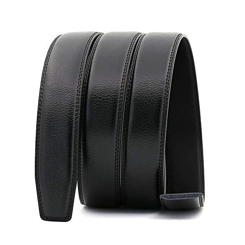 Rojeam Unisex Belt Without Buckle 3.5CM Wide Leather Ratchet Belt Strap for Men & Women2
