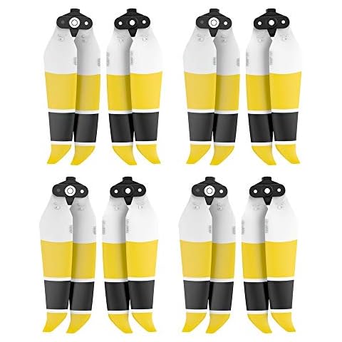 Mavic Air 2 / Air 2S Propellers Replacement, IRCtek 8Pcs 7238F Low-Noise Quick-Release Propellers Compatible with DJI Mavic Air 2 / Air 2S Drone (White+Yellow+Black) Cover
