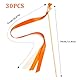 30 Stück Weiß Band Wedding Wands, Band Zauberstäbe Hochzeit Luftschlangen Bunte mit Glocke, Champagnerfarbene Spitzenfeenstab for Geburtstag Weihnachten Urlaub Feiern (Gemischtes Band)