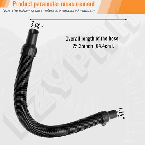 Image of 5140128-68 Replacement Vacuum Hose Assembly Compatible with DeWalt DCV580 DCV581H DCV580MAX, Premium Flexible Hose Accessories for Wet Dry Cordless Vacuum, Secure Fit & Extended Reach (Pack of 2)