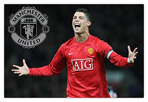 FEAER_Cristiano Ronaldo CR7 Limited Poster Artwork - Professional Wall Art Merchandise, Cr7 Back Home Manchester United FC Poster Wall Art size 12x18, 16x24, 24x36 Inch Unframed