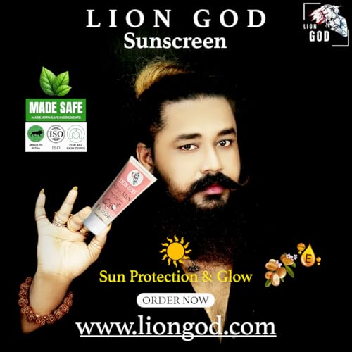 Image of Lion God SunScreen With Shea Butter+ Vitamin E, SPF 50++ | For Instant Sun Protection & Glowing Skin | Protection From Tan | 50gm