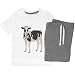 Azeeda 7-8 Ans 'Vache avec Cloche' Vêtements de Nuit pour Enfants/Ensemble Pyjama (KP00062739)