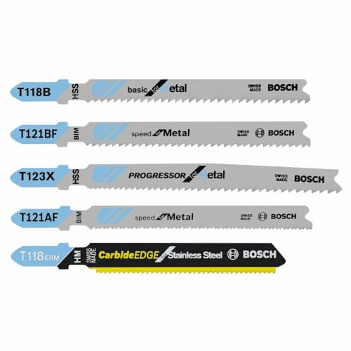 Image of Bosch TPM005 5 pc. T-Shank Jig Saw Blade Set for Pro-Metal