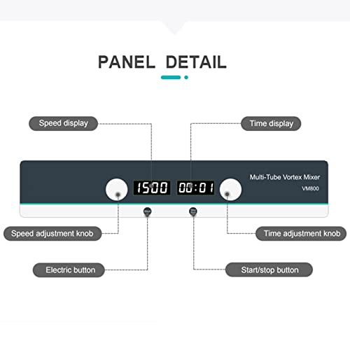 Multi-Tube Vortex Mixer, With 3 Test Tube Rack, Jog/Continuous Oscillation Mode, Max Load 4.5Kg, 500-2800Rmp, For Lab & Scientific #TOP7