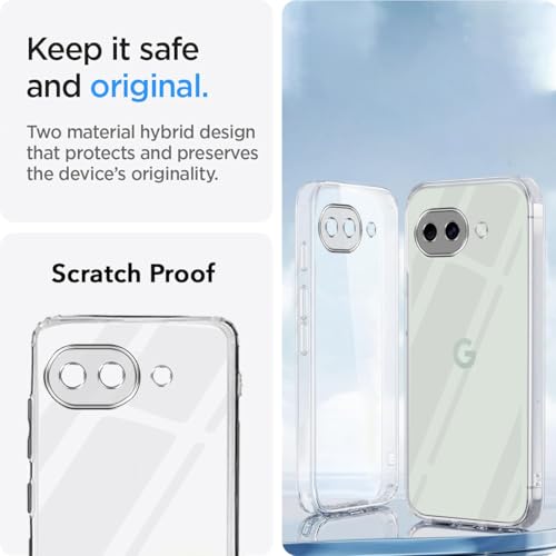 Image of Jkobi Silicone Back Cover Case for Google Pixel 10a (Clear Shockproof Case with Camera Protection | Soft and Flexible | Transparent)