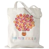 AACQQ Teacher Appreciation Gifts for Women Teacher Handprint Diy Kit Tote Bags Christmas Birthday Thank You Gifts Canvas Tote Bags for Teacher