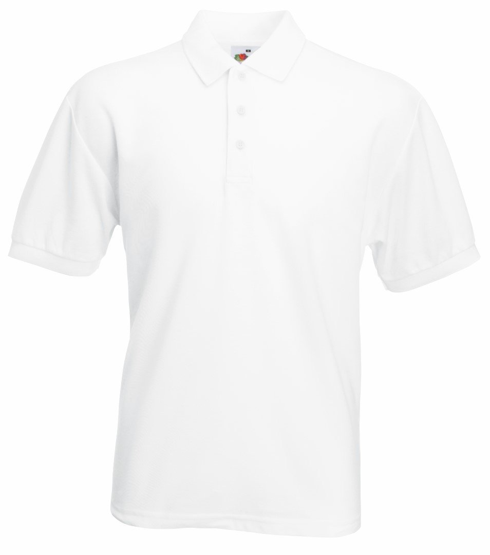 Fruit of the Loom Pique Polo Shirt Mens White M