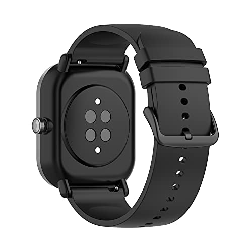 Tiggo 20mm Watch Strap compatible for HuaMi amazfit GTS 2e/Huami Gamazfit GTR 42MM,Silicone Watch Band Wrist Strap,Replacement Bracelet Wristband Wrist Strap for Galaxy watch 42MM (black)