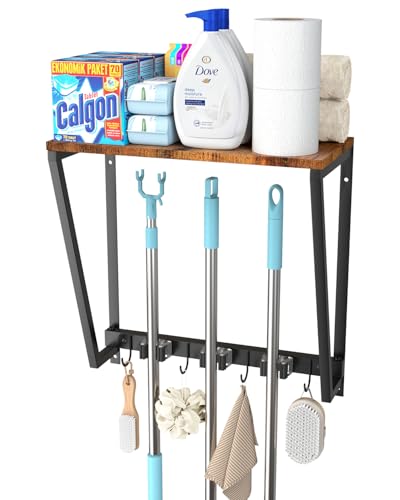Rangement de garage et buanderie : support mural pour balais et outils - 2