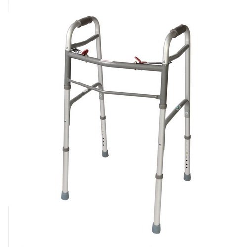 Folding Walker. 2 Button NO/Wheels. Great for Adults & Seniors