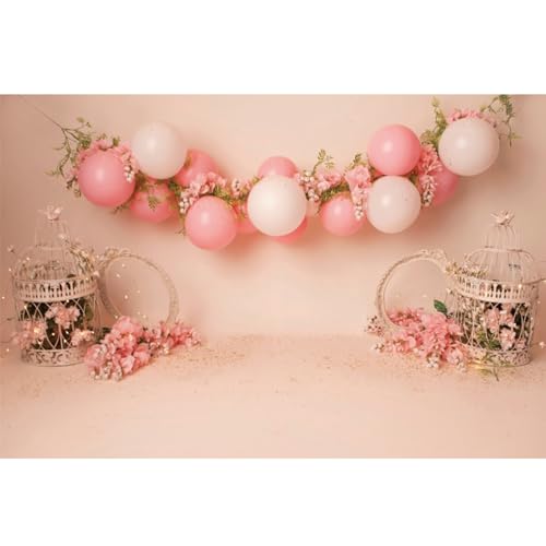Fondo Fotográfico YongFoto 7x5ft Rosado Blanco miniatura 1