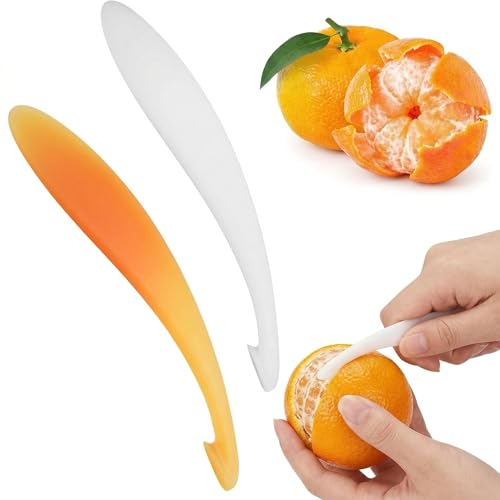 2 Stück Orangenschäler für Tupperware Kunststoff Zestenreißer Apfelsinenschäler Mandarinen Schäler Orange Peeler Citrus Schäler Lemon Peelers Effektiver Zester zum Orangen und Andere Zitrusfrüchte