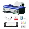 PUNEHOD DTF Printer A4 L800 with Roll Feeder, DTF Transfer Printing Machine with White Ink Circulation System, DIY Print for Dark and Light T-Shirts(A4 Printer+Oven)