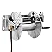 VEVOR Stainless Steel Garden Hose Reel Wall/Floor Mounted, Heavy Duty Manual Hose Winder Holds 150 ft 5/8 in Water Hoses, Outdoor Reel with Brass Fittings & 5 ft Leader Hose for Lawn, Yard, Garage