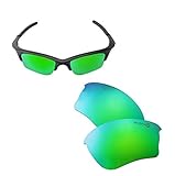 Walleva Replacement Lenses Or Lenses/Rubber Kit for Oakley Half Jacket XLJ Sunglasses - 47 Options (Emerald - Mr. Shield Polarized)