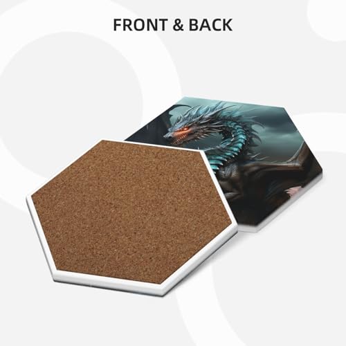 Dessous de verre cadeau céramique décorative avec support de rangement - 3