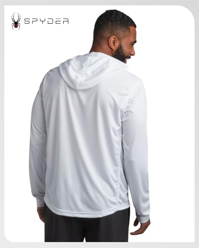 Spyder Mens Long Sleeve Sun Hoodie Shirt - UPF 50+ UV Protection Quick Dry Lightweight Fishing Swim Shirt Rash Guard for Men2
