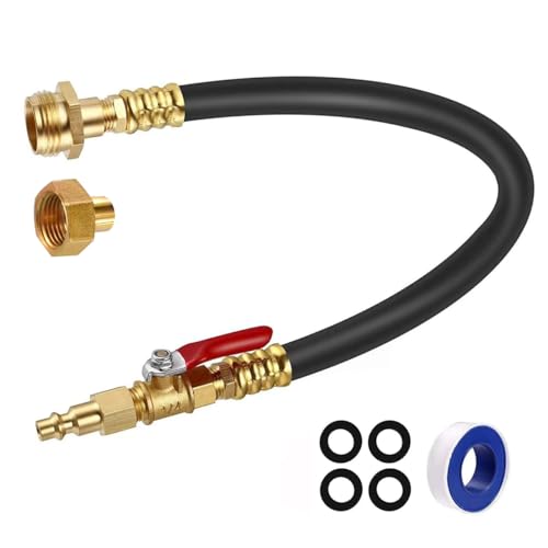 Image of 16.9 inch RV Winterizing kit, fit for Winterizing RV, Camper, Boat, Motorhome Systems,Sprinkler Systems,rv blowout plug for winterization,Quick-Connect Hose Blow Adapter with Valve