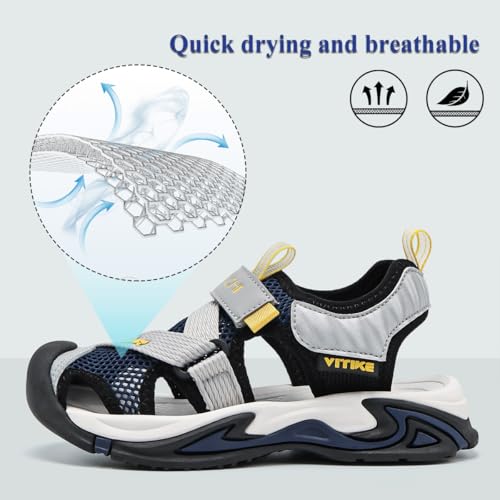 VITUOFLY Kids Sandals Boys Outdoor Hiking Sports Sandal Girls Pool Beach Shoes Summer Water Shoe Sneakers2