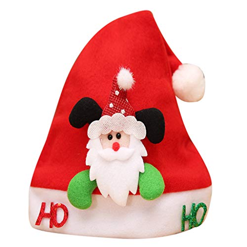 Preisvergleich Produktbild Sayla Weihnachten Dekoration Weihnachtsschmuck, WeihnachtsmüTze NikolausmüTze PlüSch Rand Weihnachtsfeier Rot Santa MüTze Nikolaus Dicker Fellrand Aus PlüSch Kuschelweich & Angenehm FüR