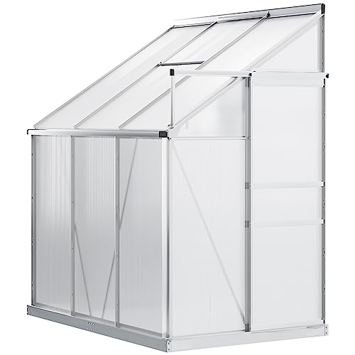 Outsunny 6' x 4' Aluminum Lean-to Greenhouse...