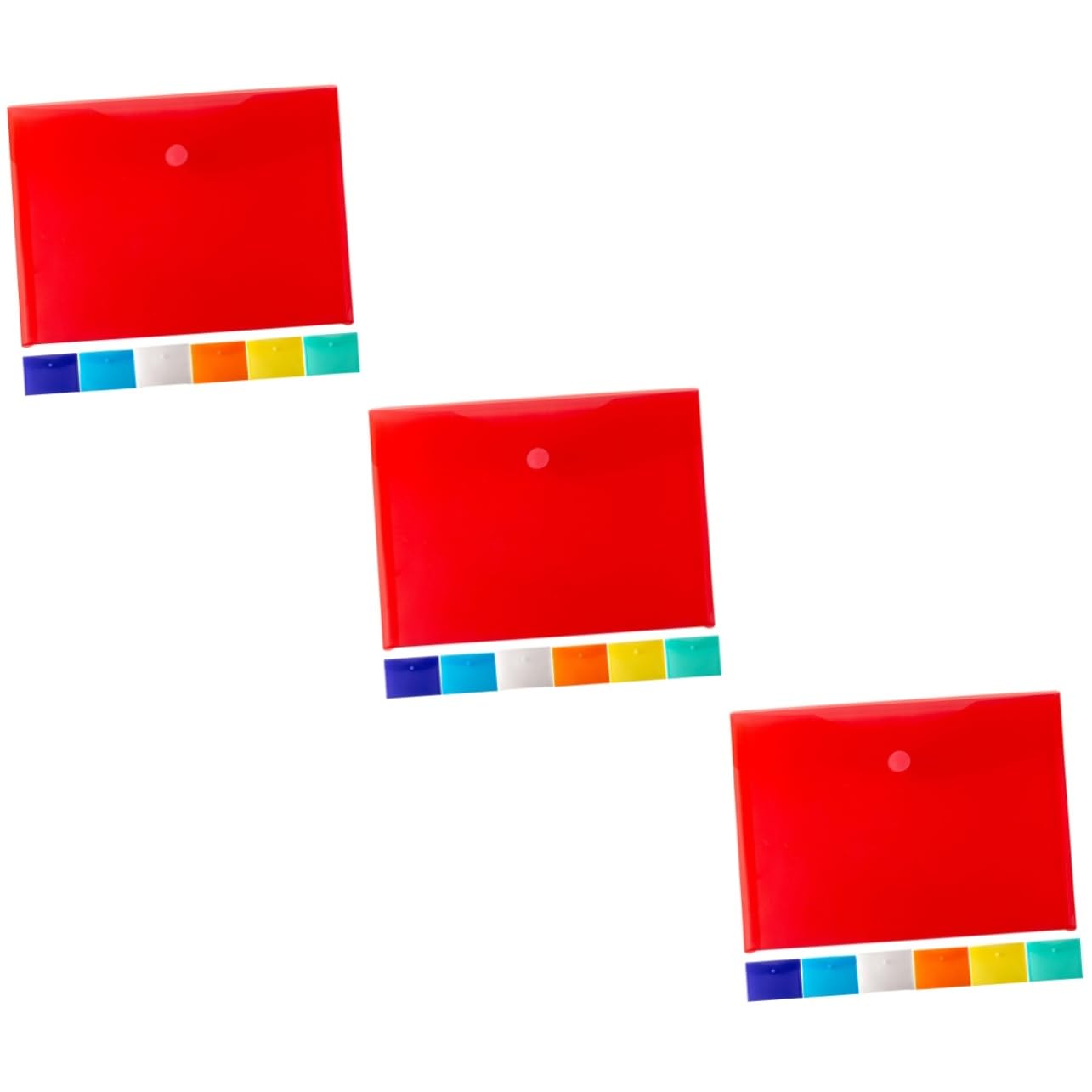 Lurrose 3 Sätze Aktenhalter Aufbewahrungstasche Storage Boxes Farbige Ordner Dokumententaschen Ordnee Aktentasche Dateiorganisator Dateicontainer Snap-button-dateiordner Pp 7 Stück * 3