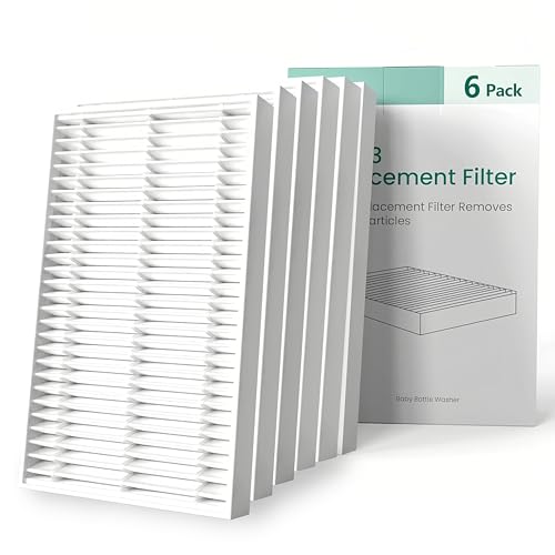 Momcozy Bottle Washer Filter Air Filter Replacement Bottle Washer Parts Compatible with Grownsy Papablic Baby Bottle Washer 6 Pack 1-Year Supply