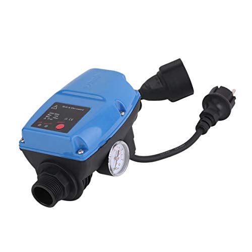 Preisvergleich Produktbild Heaviesk für SKD-5MIT Wasserpumpen-Druckregler Elektronischer automatischer Druckschalter mit Manometer EU-Stecker
