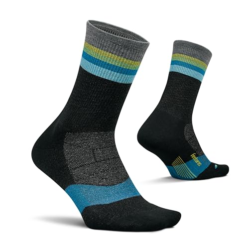 Image of Feetures Merino 10 Cushion Quarter Sock Stripe