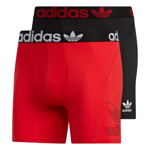 adidas Originals Men's Trefoil Athletic Comfort Fit Boxer Brief Underwear (2-Pack)