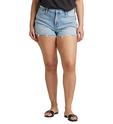 Silver Jeans Co. Women's Plus Size Frisco High Rise Shorts, True Vintage Wash, 18W X 4L