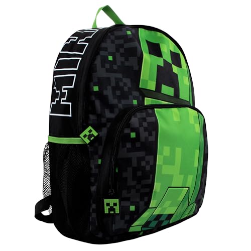 Minecraft Rucksack | Gaming Backpack | Schulrucksack Jungen | Schwarz Kinderrucksack