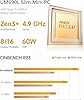 MINIS FORUM Mini PC UM690L Slim, processeur AMD Ryzen 9 6900HX 8 cœurs jusqu'à 4,9 GHz, AMD Radeon 680M, 32 LPDDR5(on Board) / 1 TB SSD, HDMI/USB4/DP, WiFi 6E, BT5.2, USB 3.2 x 2