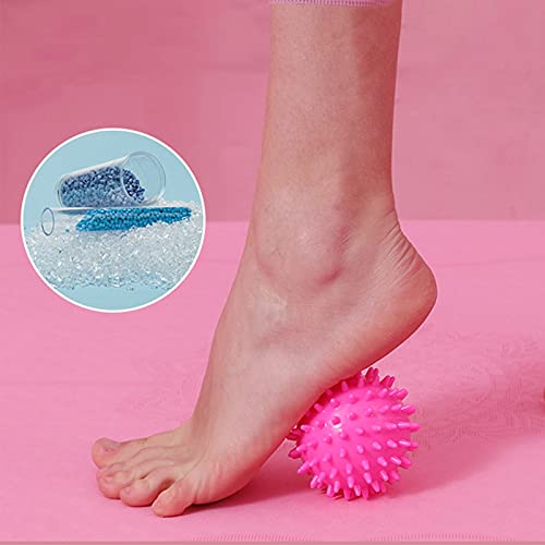2 Pièces Balles de Massage Ball,Boule Hérisson,7CM Boule de Massage Pieds,Rosered and gray .Pour massage Pour Massage du Dos, Des Jambes, Des Pieds et Des Mains Muscle Relax – vue 4